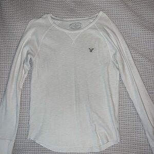 American Eagle Outfitters White Long Sleeve Tee